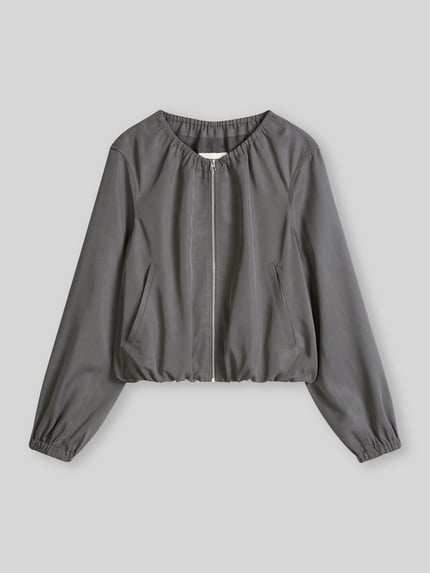 Marc O'Polo Loose Fit Jacke aus Lyocell-Leinen-Mix Dunkelgrau 2