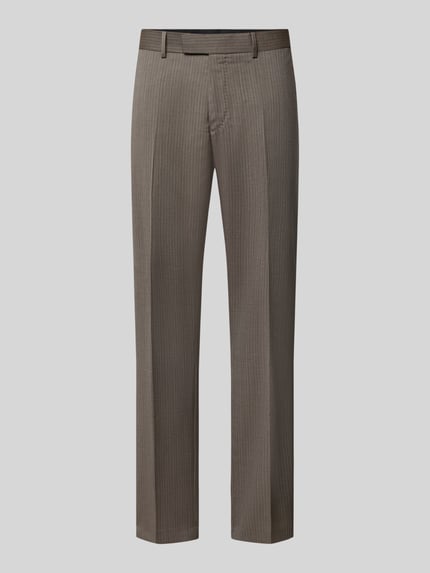 Pantalon van wol met strookzak aan de achterkant model 'TENSE' Shop The Look MANNEQUINE