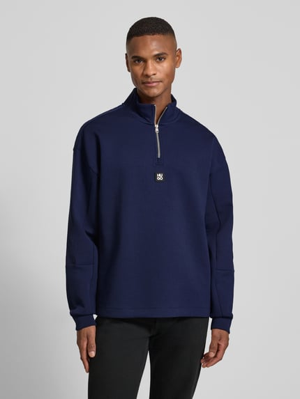 HUGO Relaxed Fit Sweatshirt aus Baumwoll-Mix Modell 'DANOVOTOP' Royal 4
