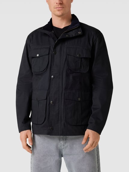 Barbour Jacke mit Label-Stitching Modell 'SANDERLI' Marine 4