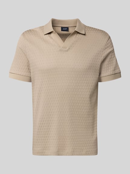 JOOP! COLLECTION Regular Fit Poloshirt mit V-Ausschnitt Modell 'Rauljose' Beige 2