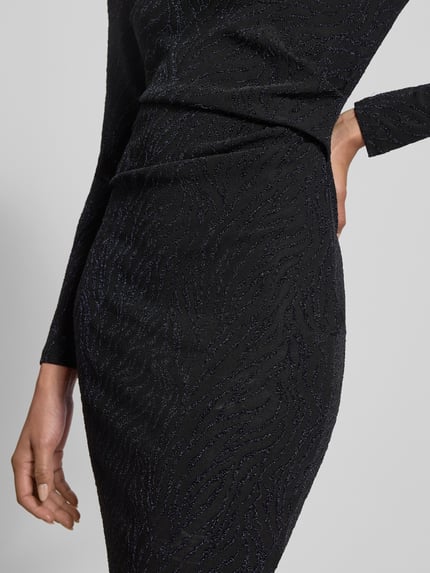 b.young Jurk met all-over dierenprint model 'Utta' Zwart - 3