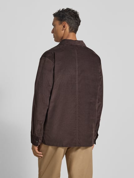 Calvin Klein Jeans Easy fit corduroy overhemd met borstzakken Donkerbruin - 5