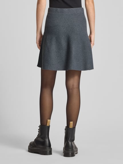 ONLY Spódnica mini o kroju regular fit z elastycznym pasem model ‘AMA LIFE’ Średnioszary melanż 5