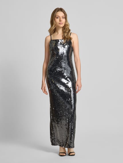 Forever New Abendkleid mit Paillettenbesatz Hellgrau 4