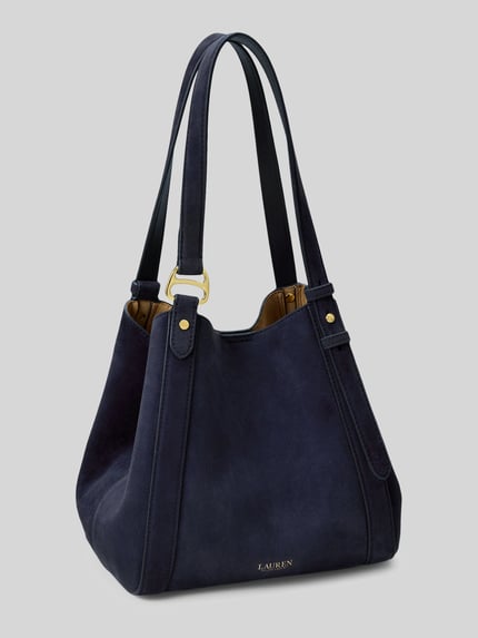 Lauren Ralph Lauren Henkeltasche aus echtem Schafsleder Modell 'TASHA' Dunkelblau 3