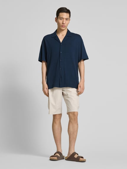 Emporio Armani Freizeithemd mit Label-Stitching Dunkelblau 1