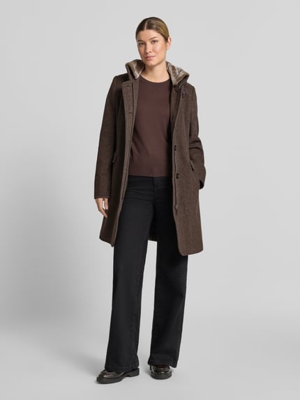 Gil Bret Regular Fit Mantel aus Woll-Mix  Mittelbraun 1