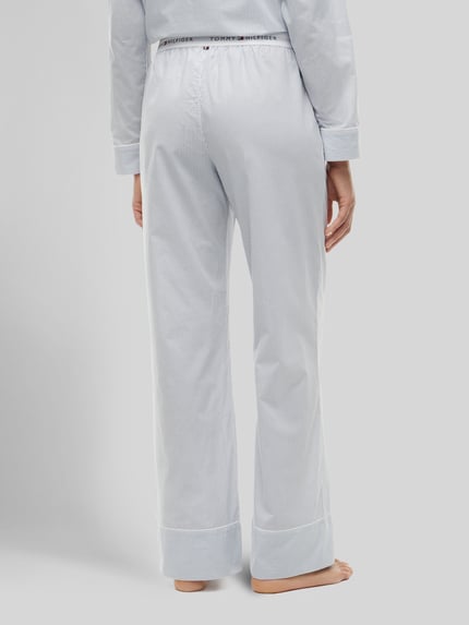 Tommy Hilfiger Comfort Fit Pyjama aus reiner Baumwolle Hellblau 5