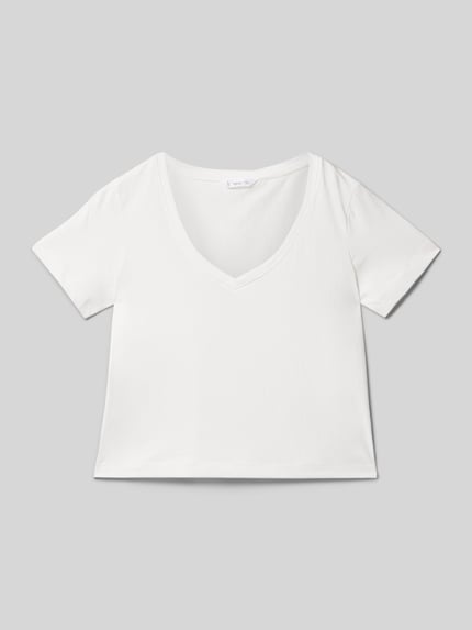 MANGO T-Shirt aus reiner Baumwolle Ecru 1
