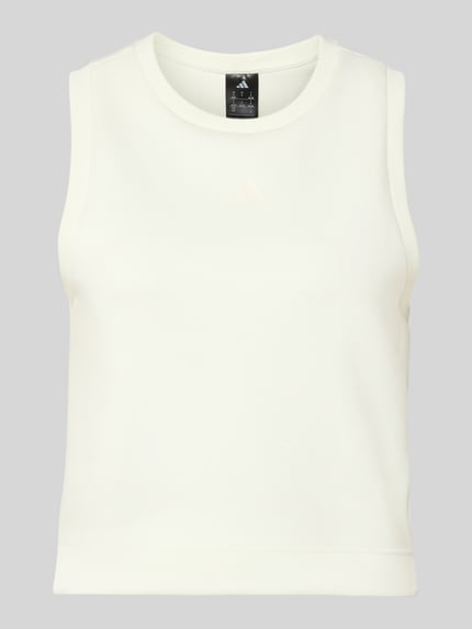 Tanktop mit geripptem Rundhalsausschnitt Shop The Look MANNEQUINE