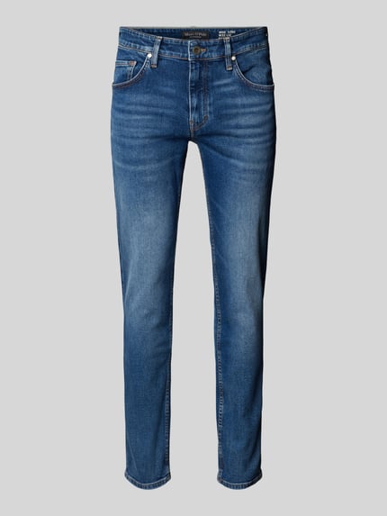 Marc O'Polo Jeansy o kroju shaped fit z 5 kieszeniami model ‘Sjöbo’ Jeansowy niebieski 2