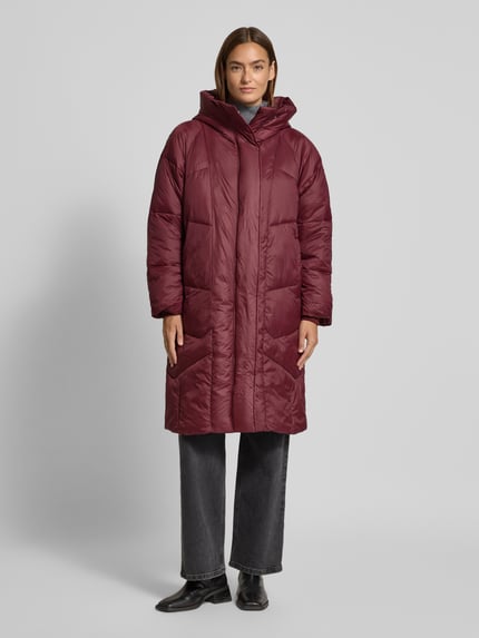 FREE/QUENT Steppmantel mit Kapuze Modell 'TIANA' Bordeaux 4