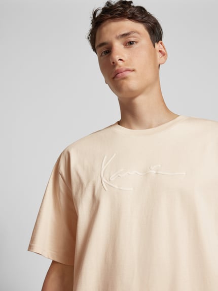 Karl Kani T-shirt z nadrukiem z logo Beżowy 3