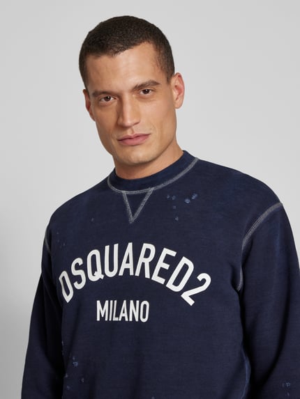 Dsquared2 Oversized Sweatshirt mit Label-Detail Dunkelblau 3