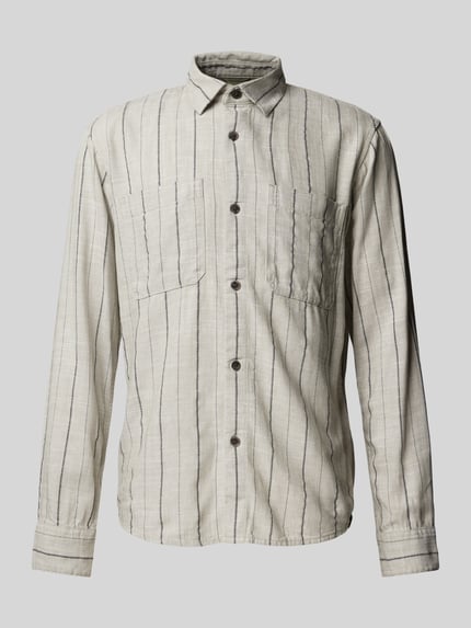 Tom Tailor Denim Relaxed Fit Freizeithemd aus Viskose-Mix mit Leinen Beige 2