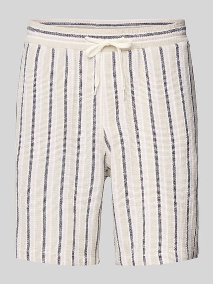 JACK & JONES Regular Fit Shorts mit Strukturmuster Modell 'JAIDEN COBA' Beige 2
