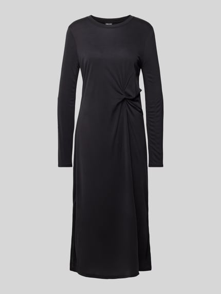 PIECES Midi-jurk met ronde hals, model 'ANORA' Zwart - 2