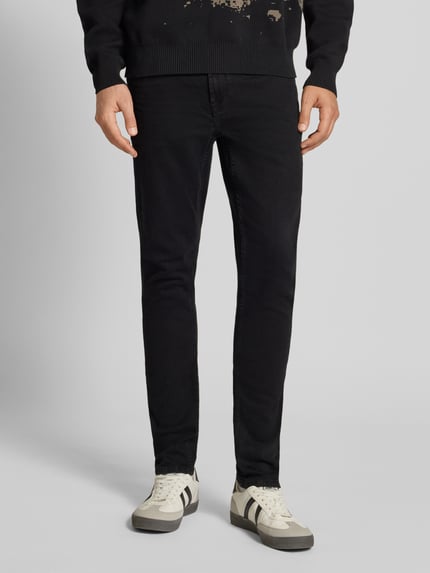 ONLY & SONS Jeansy o kroju slim fit z dodatkiem streczu model ‘Loom’ Czarny 4
