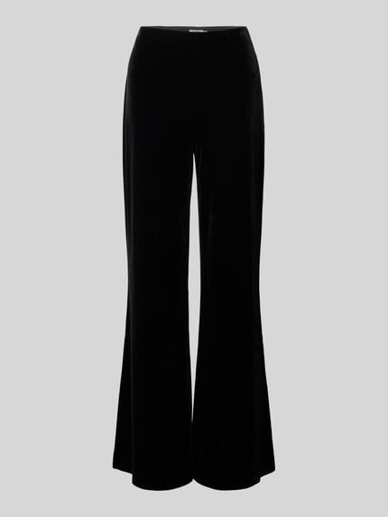 ICHI Flared Stoffhose mit Gesäßtasche Modell 'VELVETTY' Black 2