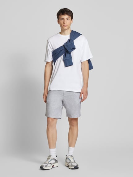 JACK & JONES Korte regular fit broek met tunnelkoord, model 'MYKONOS' Lichtblauw - 1