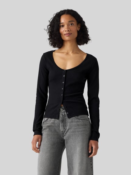 Levi's® Slim fit shirt met lange mouwen van katoenmix Zwart - 4