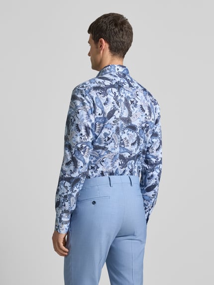 ETERNA Modern Fit Business-Hemd mit Knopfleiste Bleu 5