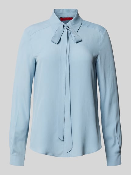 MAX&Co. Regular Fit Hemdbluse mit Seidenanteil Modell 'ATENEO' Bleu 2