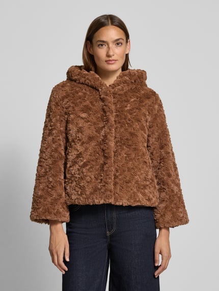monari Jacke aus Kunstfell mit Kapuze Cognac 4