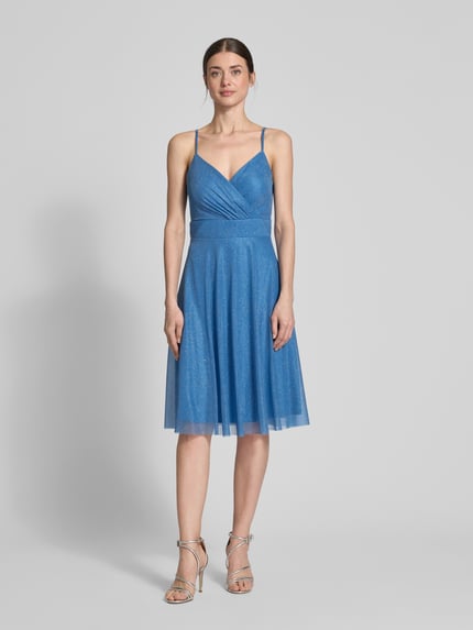 TROYDEN COLLECTION Cocktailkleid mit Taillenband Bleu 4