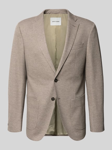 Pierre Cardin Fein strukturiertes Slim Fit 2-Knopf-Sakko Modell 'Michel' Hellbraun 2