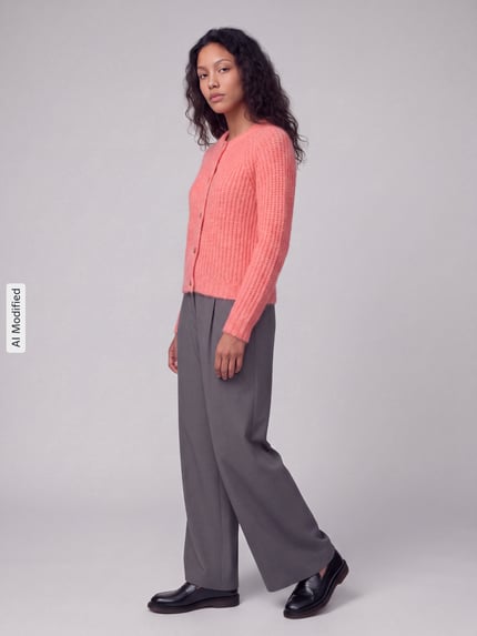 Pepe Jeans Regular Fit Strickjacke mit Woll-Anteil Modell 'ASHLEY CARDIGAN' Koralle 1