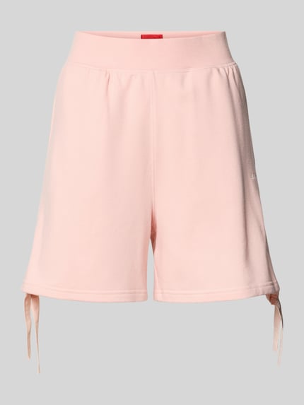 HUGO Regular Fit Sweatshorts mit Baumwoll-Anteil Rosa 2
