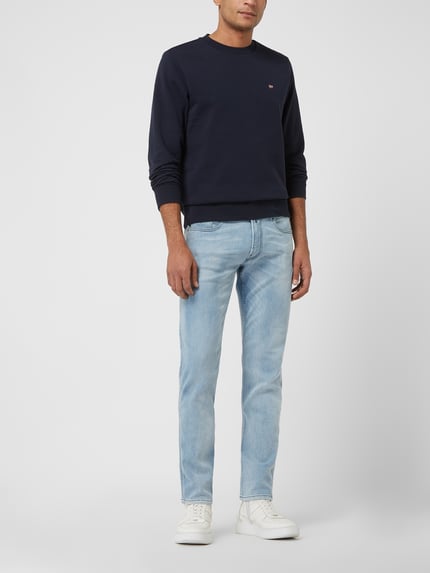 Replay Slim fit jeans met stretch, model 'Anbass' Lichtblauw - 1