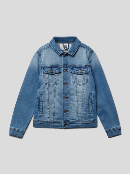 Garcia Jeansjack met borstzakken Blauw - 1