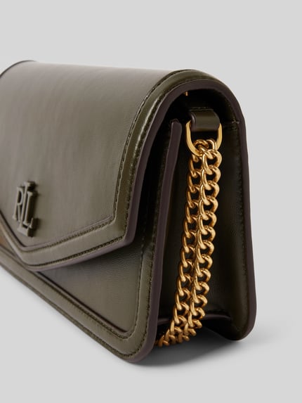Lauren Ralph Lauren Umhängetasche aus Schafsleder mit Label-Detail Modell 'SAWYER' Oliv 3
