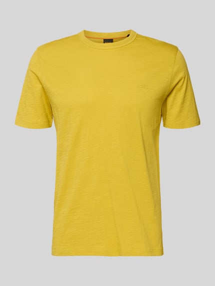 BOSS Orange Regular fit T-shirt van puur katoen Model 'TEGOOD' Geel - 2