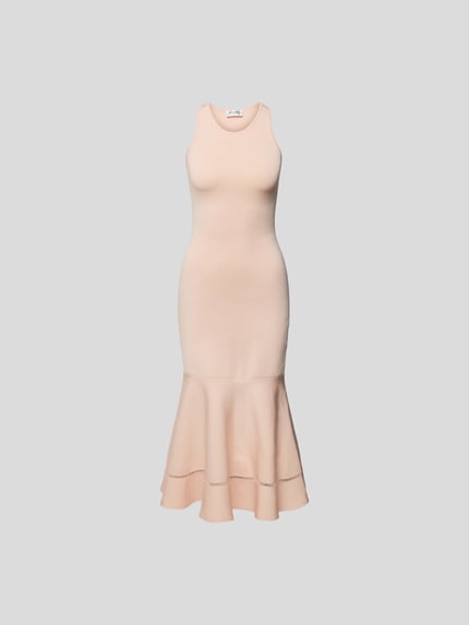 Victoria Beckham Midi-jurk met ronde hals Abrikoos - 2