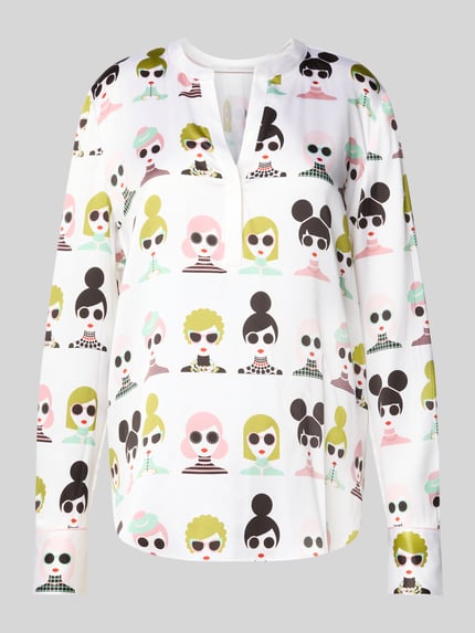 HERZENS Blouseshirt van zijdemix Offwhite - 2