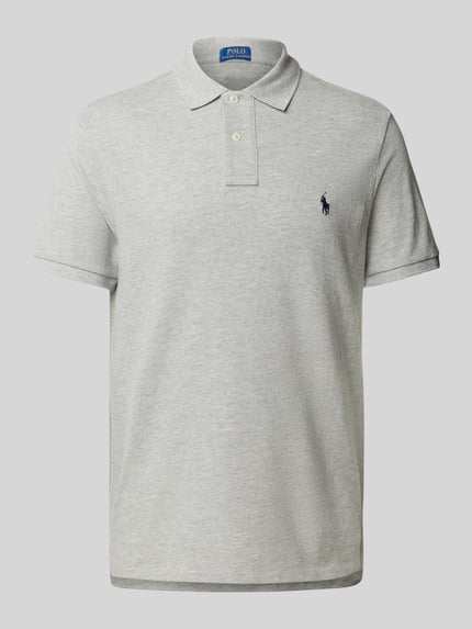 Polo Ralph Lauren Slim Fit Poloshirt mit Label-Stitching Beige 2