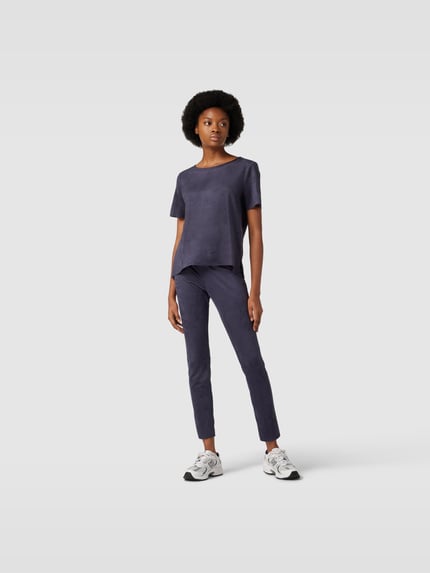 Juvia T-shirt met boothals Donkerblauw - 1