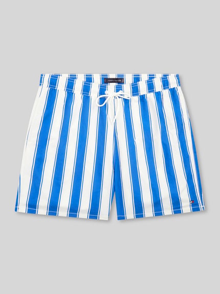 Tommy Hilfiger Spodenki kąpielowe o kroju regular fit ze wzorem na całej powierzchni Królewski niebieski 2