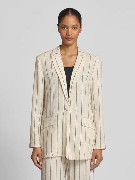 ICHI Linnen blazer met knoopsluiting, model 'LINNO' Offwhite - 4