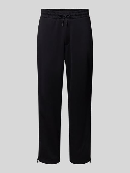 HUGO Relaxed Fit Sweatpants mit Reißverschluss-Detail Modell 'DOLOS' Black 2