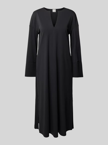 MM by Max Mara Midi-jurk met V-hals, model 'RAPACE' Zwart - 2