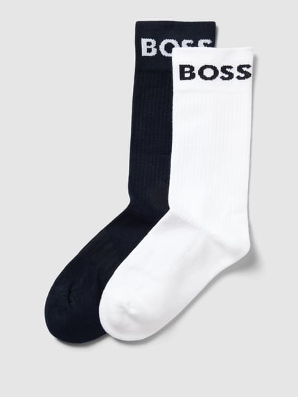 BOSS Socken aus Baumwoll-Mix im 2er-Pack Modell 'RS SPORT' Dunkelblau 1
