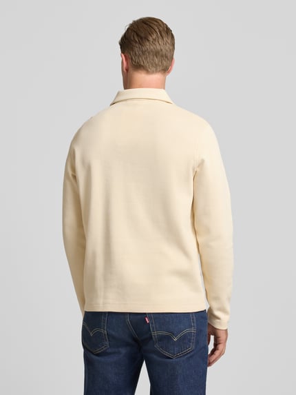 Selected Sweatshirt van katoenmix, model 'KEV' Ecru - 5