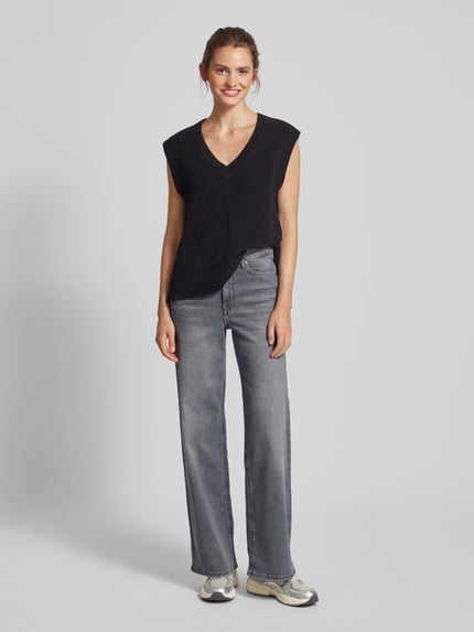 ONLY Wide Leg Jeans im 5-Pocket-Design Modell 'MADISON' Mittelgrau 1
