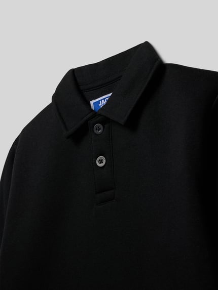 JACK & JONES Sweatshirt mit Umlegekragen Modell 'BRADLEY' Black 2
