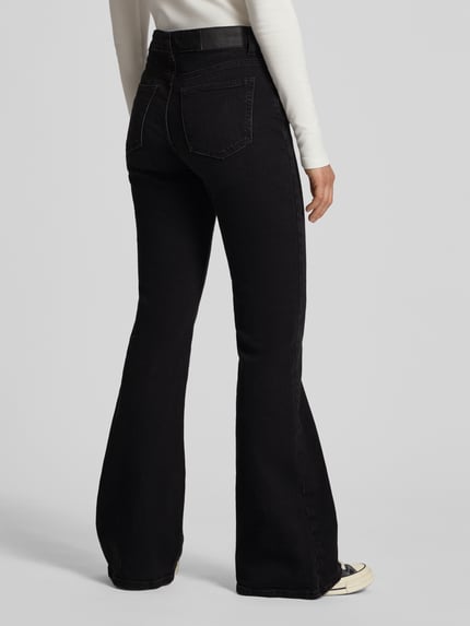 NOISY MAY® Flared jeans in 5-pocketmodel, model 'KAREEN' Zwart - 5